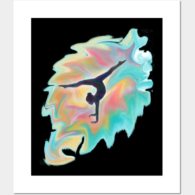 Watercolor Swirl Dancer - Gymnast - Acro Dancer Wall Art by XanderWitch Creative